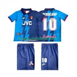 Camisola Arsenal BERGKAMP 10 1995 1996 Retro Criança Equipamento Segundo Manga Curta